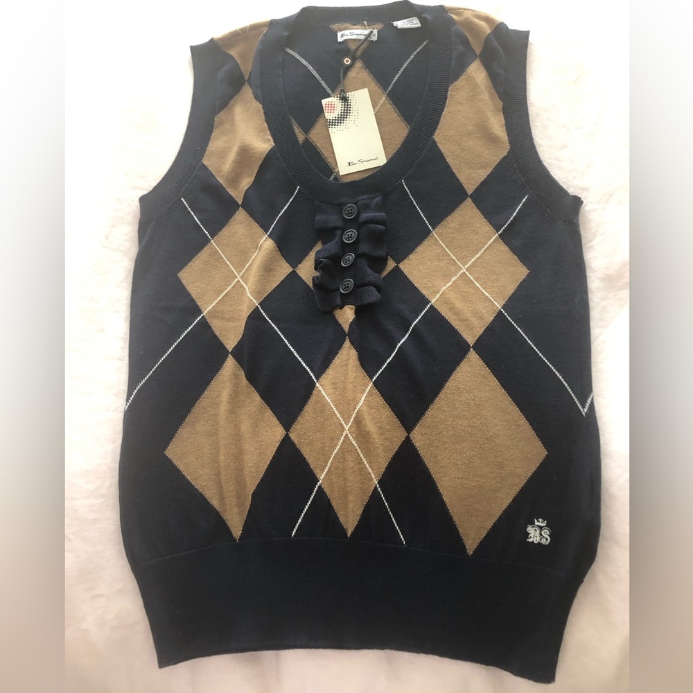 NWOT Ben Sherman women’s argyle vest